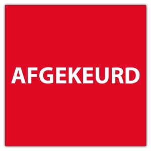 Keuringssticker afgekeurd (zonder datum) - 