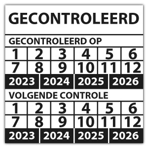 Keuringssticker dubbel gecontroleerd - Keuringsstickers op rol