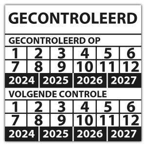 Keuringssticker dubbel gecontroleerd - Rookmelder stickers