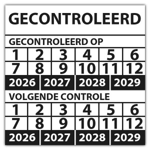 Keuringssticker dubbel gecontroleerd - Keuringsstickers op rol