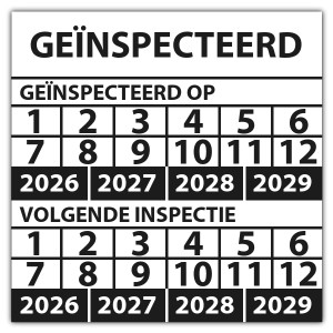 Keuringssticker dubbel geinspecteerd - Keuringsstickers op rol