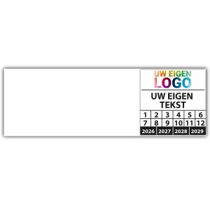 Kabelkeuringssticker met uw logo en tekst - Keuringsstickers met uw logo én tekst