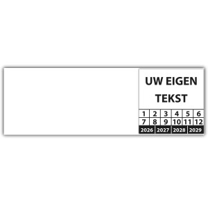 Kabelkeuringssticker met uw tekst - Keuringsstickers met uw tekst