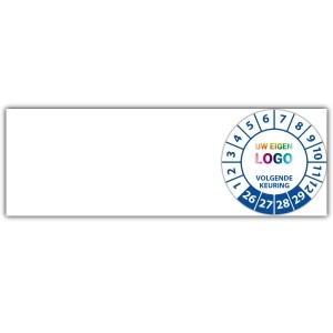 Kabelkeuringssticker volgende keuringsdatum -  logo
