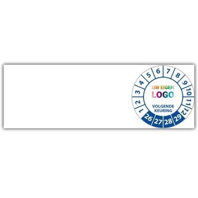 Kabelkeuringssticker volgende keuringsdatum - Kabelkeuringsstickers logo