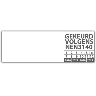 Kabelkeuringssticker gekeurd volgens NEN 3140 - Kabelkeuringsstickers