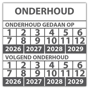 Keuringssticker dubbel onderhoud - Keuringsstickers IMO-kleurcodering