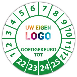 Keuringssticker "goedgekeurd tot" logo