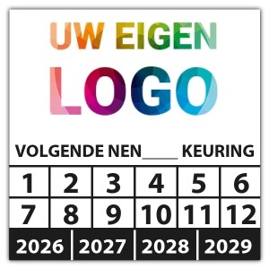 Keuringssticker volgende NEN-norm keuring (eigen invoer) - Keuringsstickers NEN-normen logo