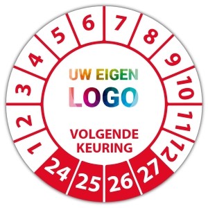 Keuringssticker volgende keuringsdatum - Keuringsstickers op vel logo