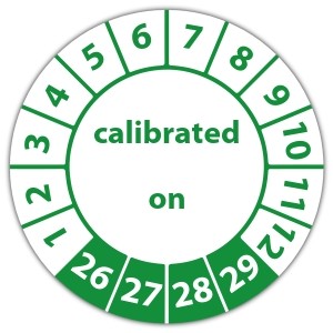 Keuringssticker calibrated on - Keuringsstickers op rol