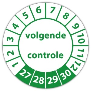 Keuringssticker volgende controle - Keuringsstickers op vel