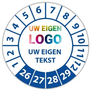 Keuringssticker met uw logo en tekst - Gereedschapsstickers