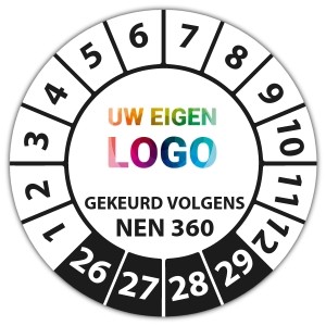 Keuringssticker gekeurd volgens NEN 360 -  logo
