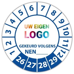 Keuringssticker gekeurd volgens NEN-norm (eigen invoer) - logo