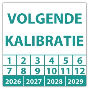 Keuringssticker volgende kalibratie - 
