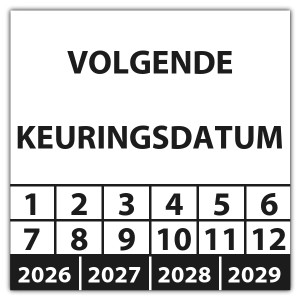 Keuringssticker volgende keuringsdatum - 