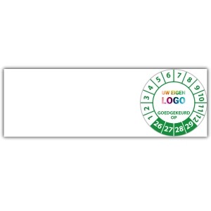 Kabelkeuringssticker goed gekeurd op -  logo